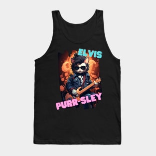 Elvis-Style Cat: "Elvis Purrsley" Tank Top